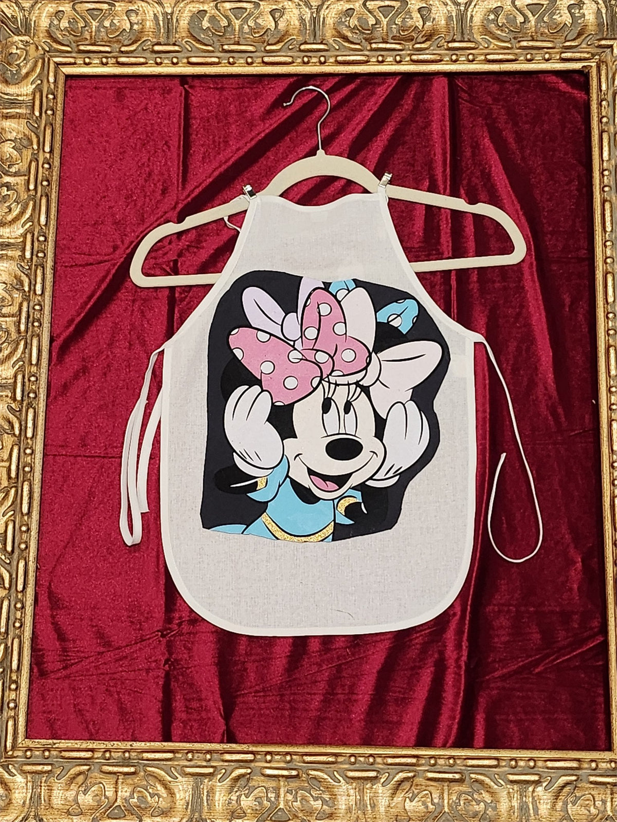Minnie Mouse White Cotton Kids Apron