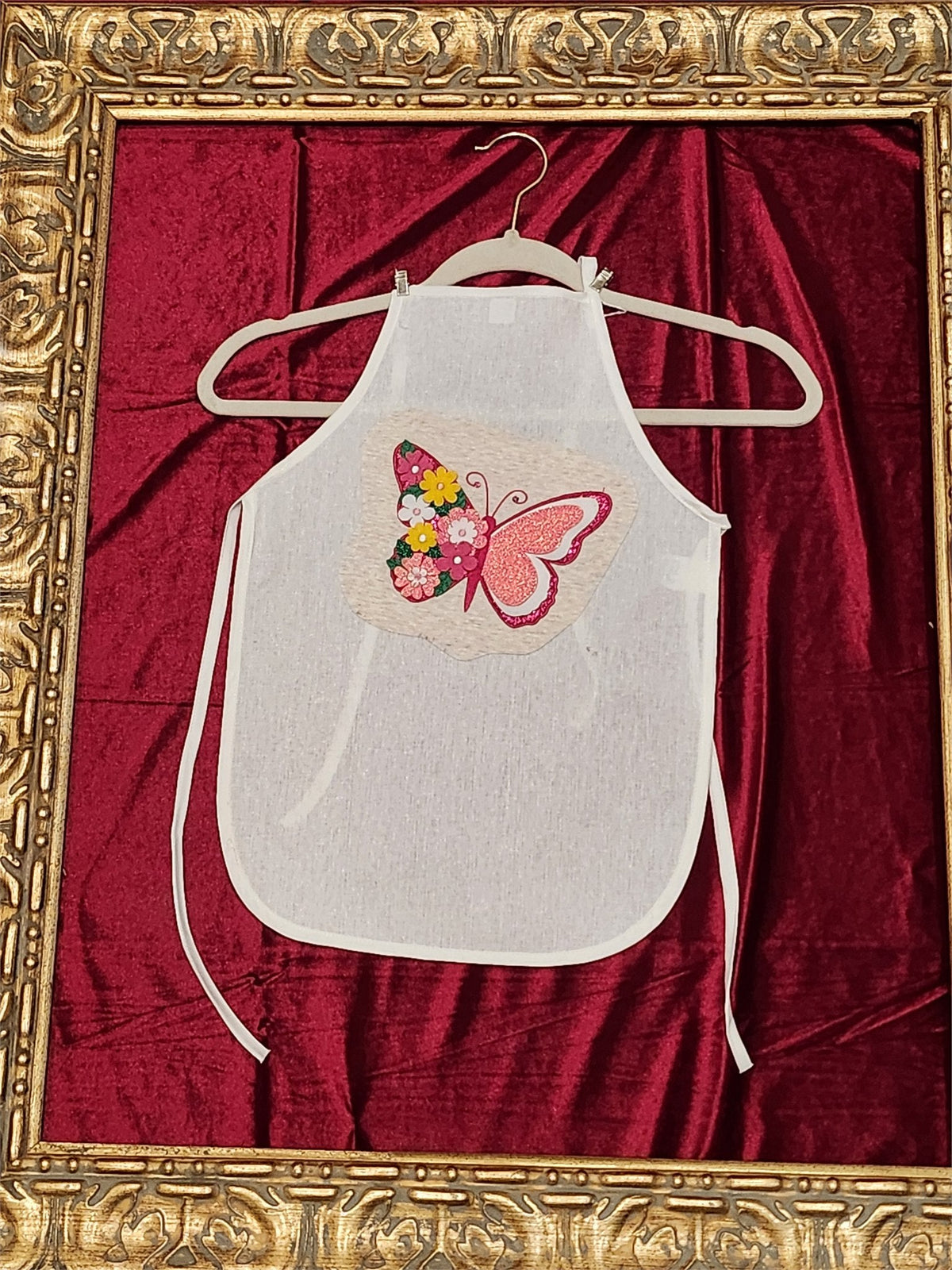 Flutter & Bloom White Cotton Kids Apron