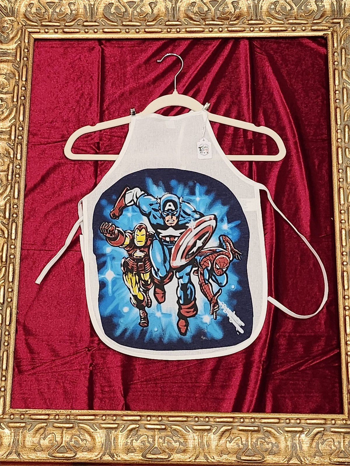 Avengers Superhero White Cotton Kids Apron