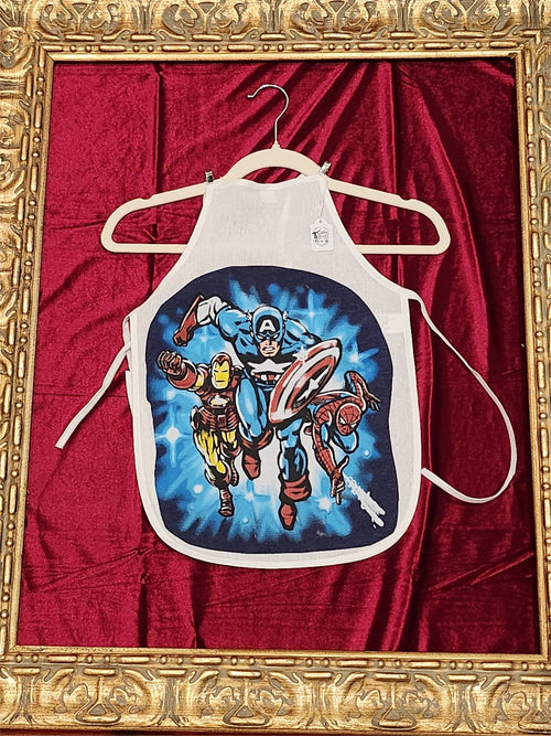 Avengers Superhero White Cotton Kids Apron