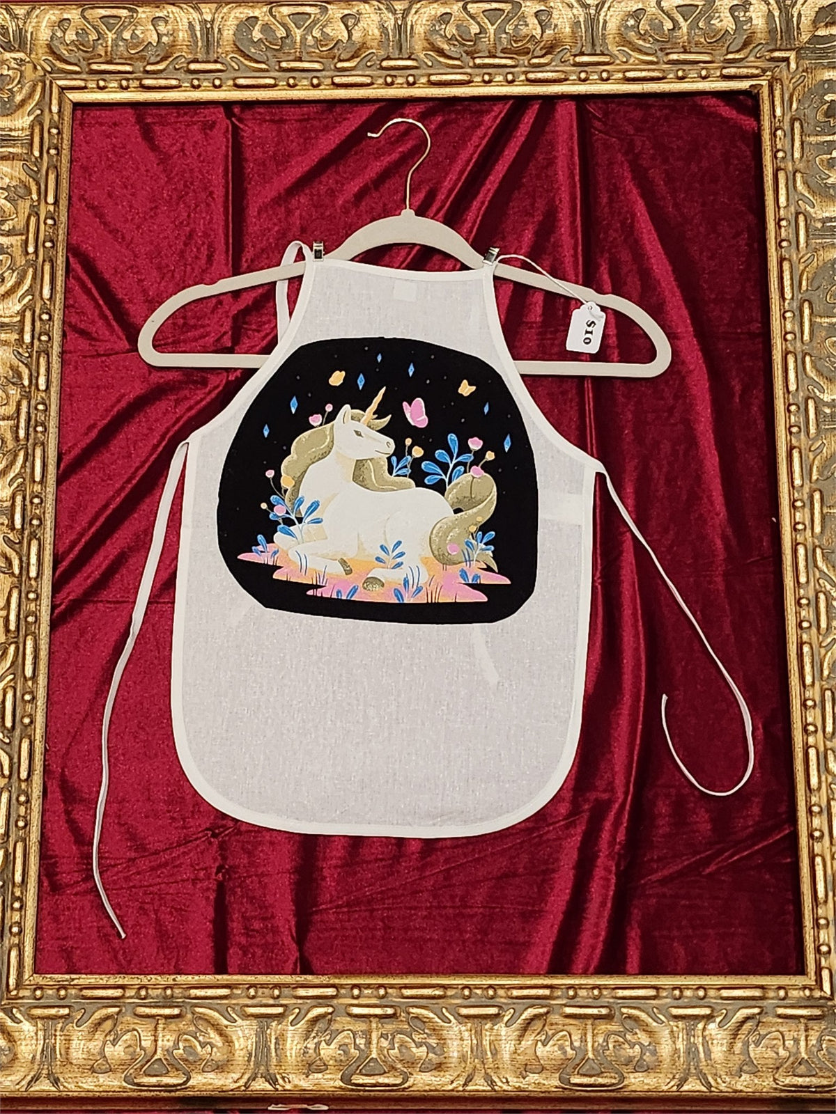Enchanted Unicorn White Cotton Kids Apron