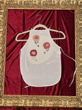 3D Pink Flower Trio White Cotton Kids Apron