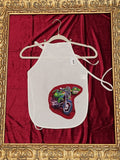 Wild Lizard Motorcycle White Cotton Kids Apron
