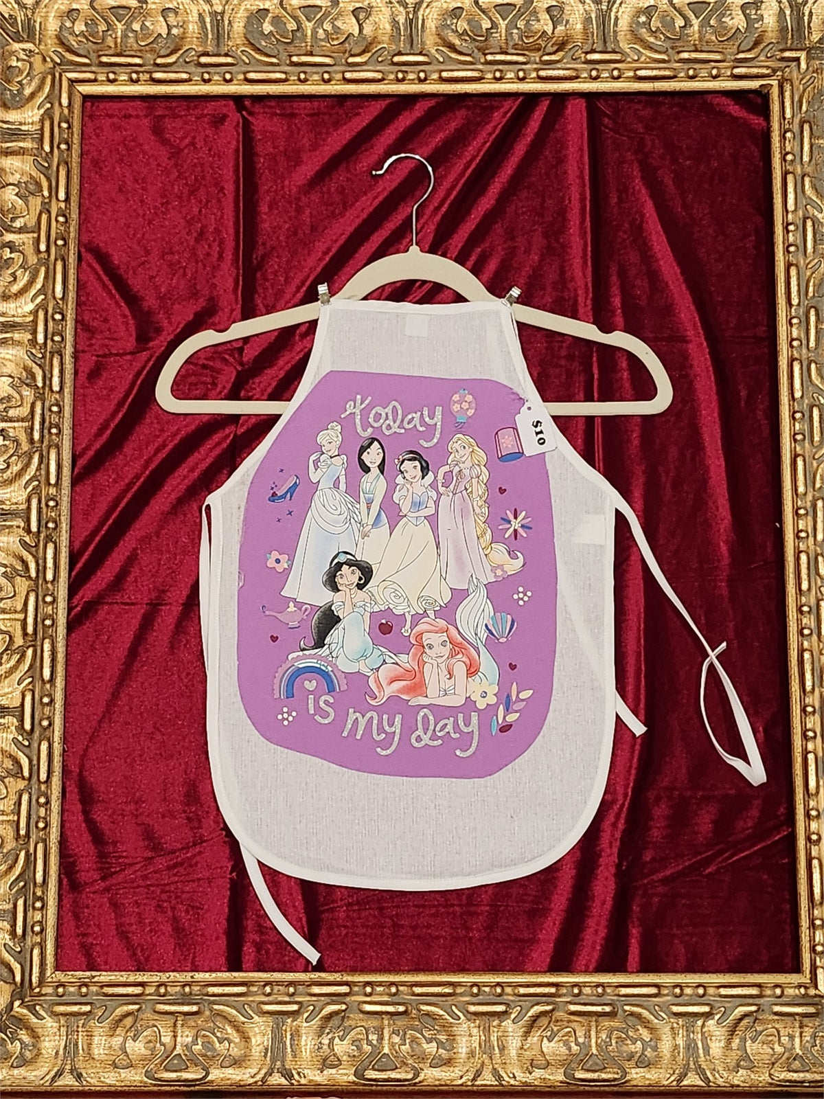 Today Is My Day Princess White Cotton Kids Apron