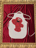 Cute Elmo White Cotton Kids Apron