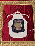 Sunday Funday Football White Cotton Kids Apron