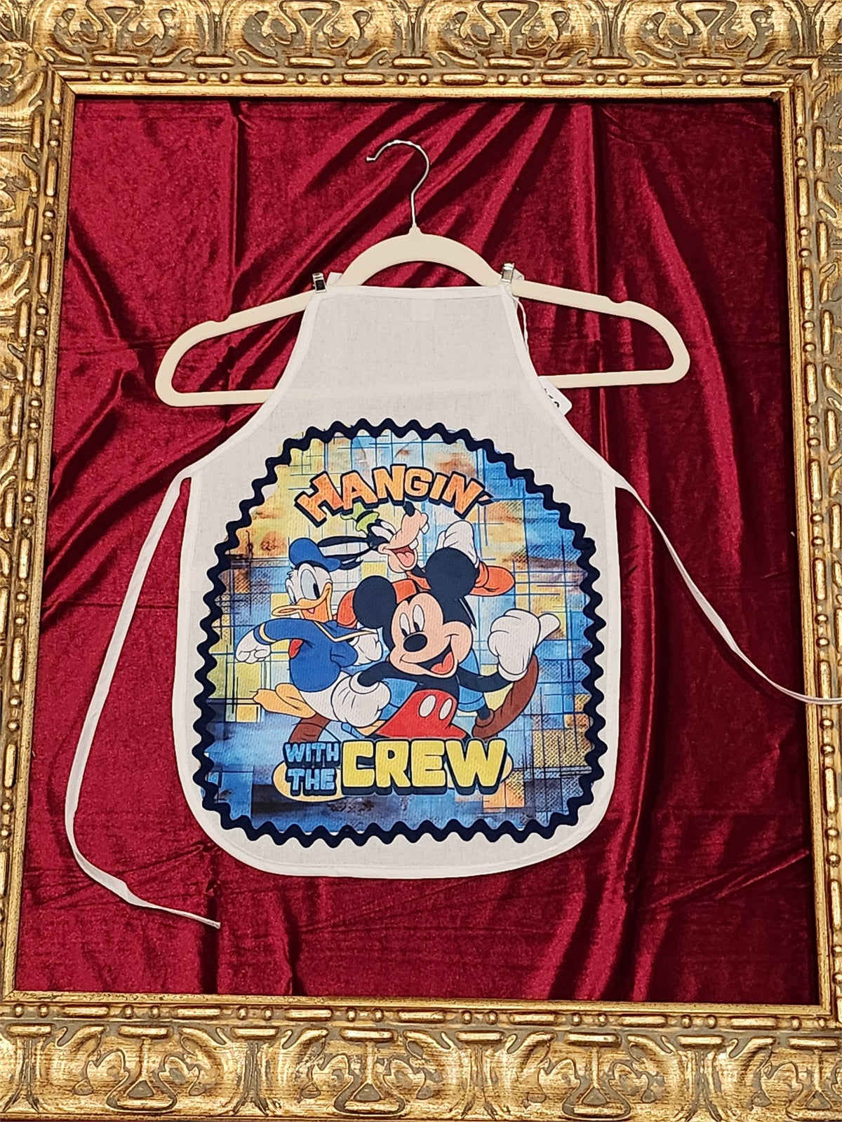 Hanging with the Crew White Cotton Kids Apron