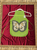 Beautiful Butterfly Green Children's Apron – Let Your Creativity Take Flight!