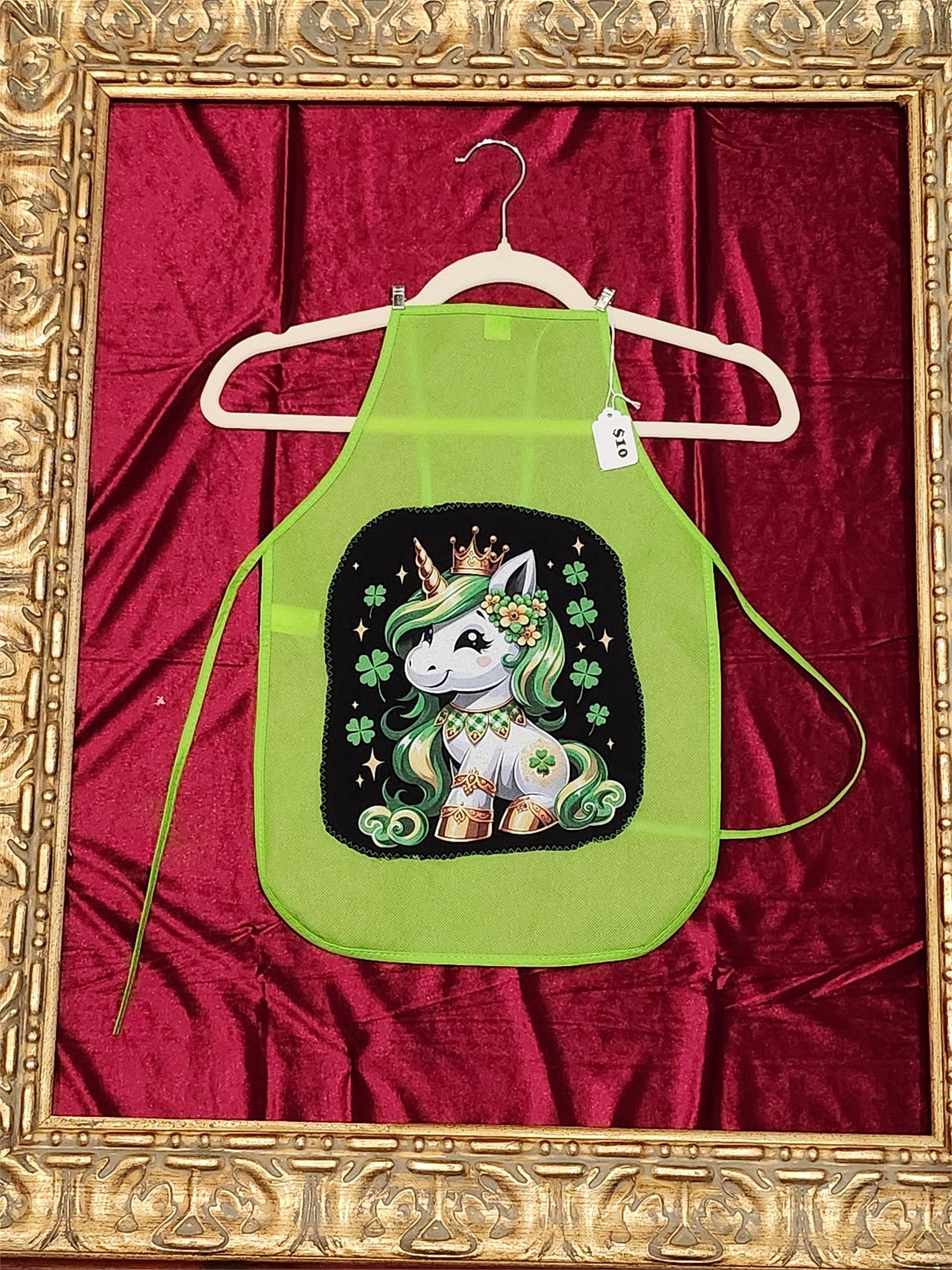 Lucky Little Unicorn Queen – One-of-a-Kind Children's Apron