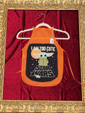 I Am Too Cute Space Character Orange Children's Apron