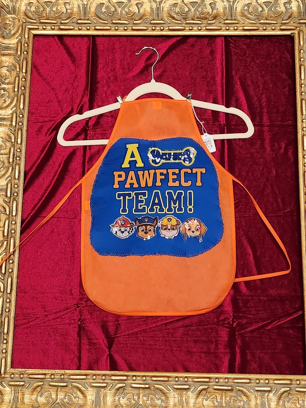 A Pawfect Team Orange Children's Apron – One of a Kind