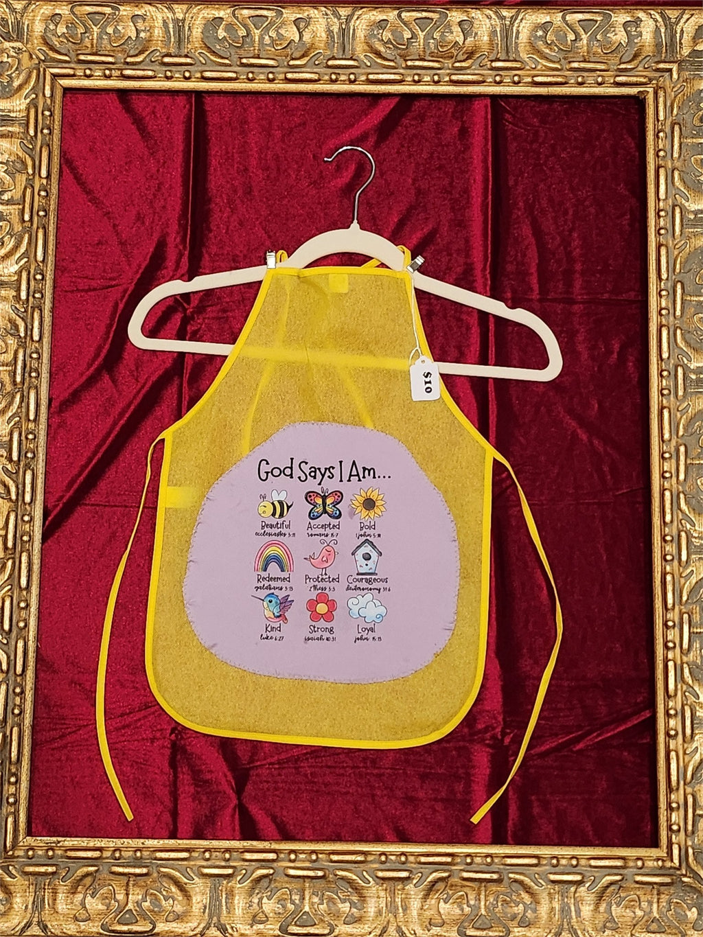 God Says I Am Yellow Children's Apron – One of a Kind