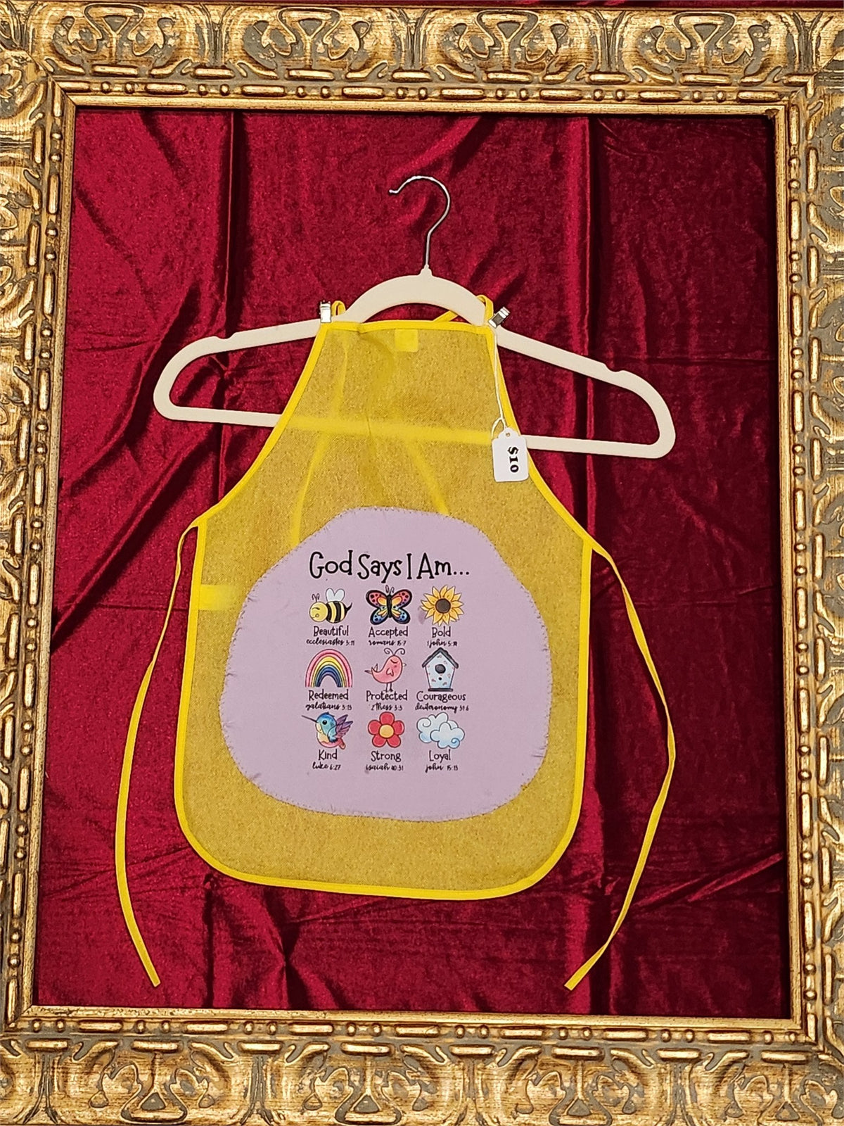 God Says I Am Yellow Children's Apron – One of a Kind