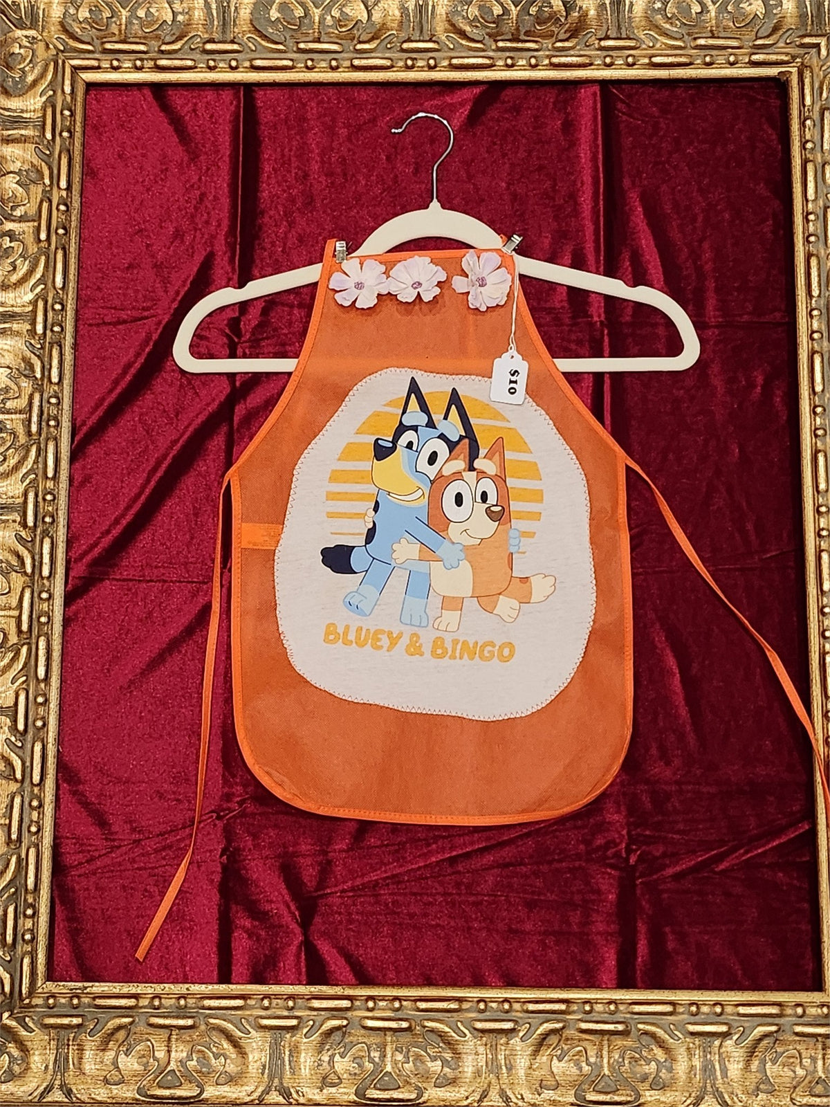 Bluey & Bingo Hugging Orange Children's Apron – One of a Kind