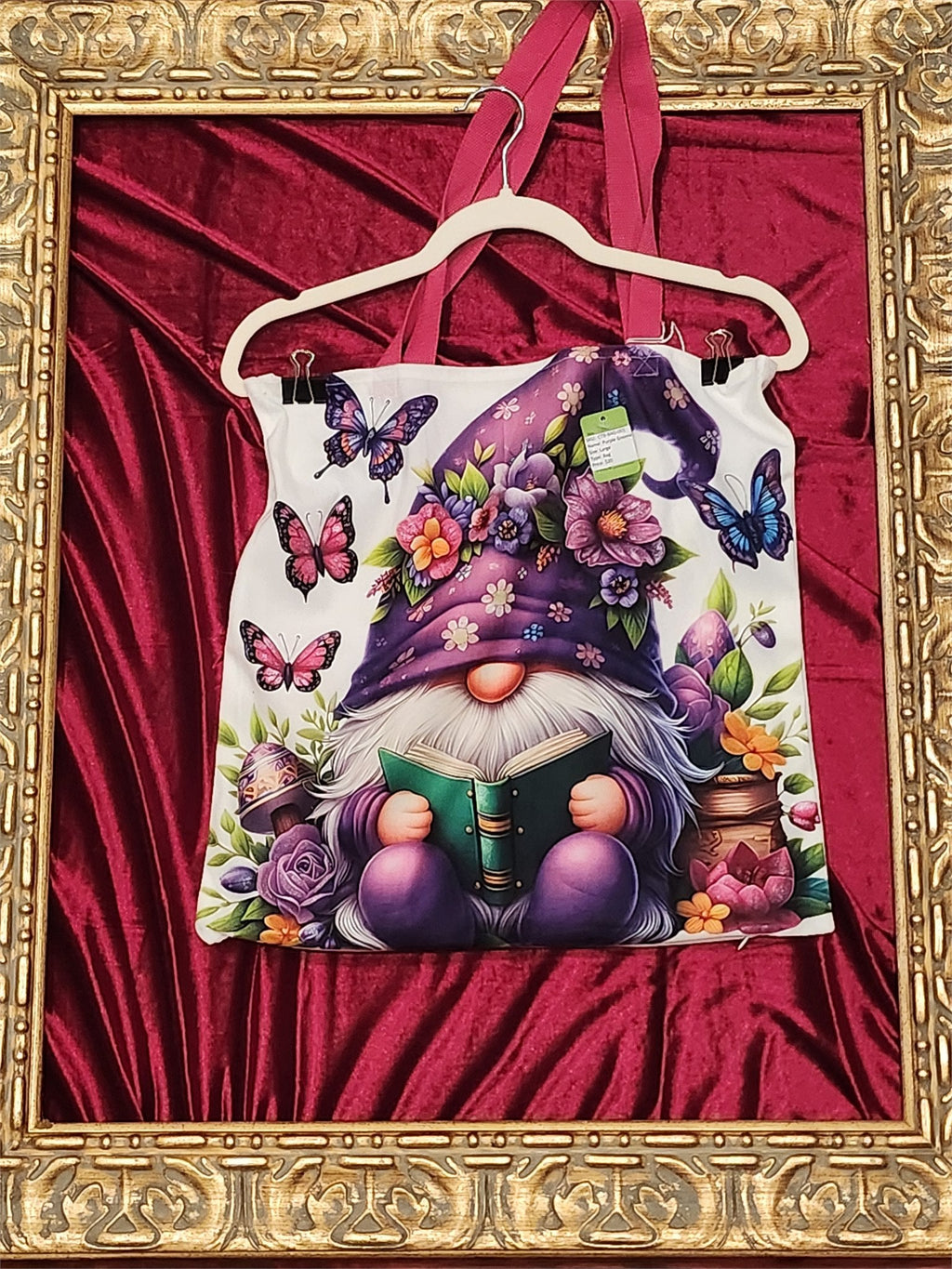 Purple Gnome Large Everyday Tote – One-of-a-Kind Floral Carryall | Custom TBags