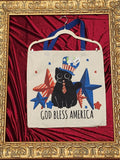 Black Cat God Bless America Large Tote Bag – One-of-a-Kind Everyday Carryall | Custom TBags