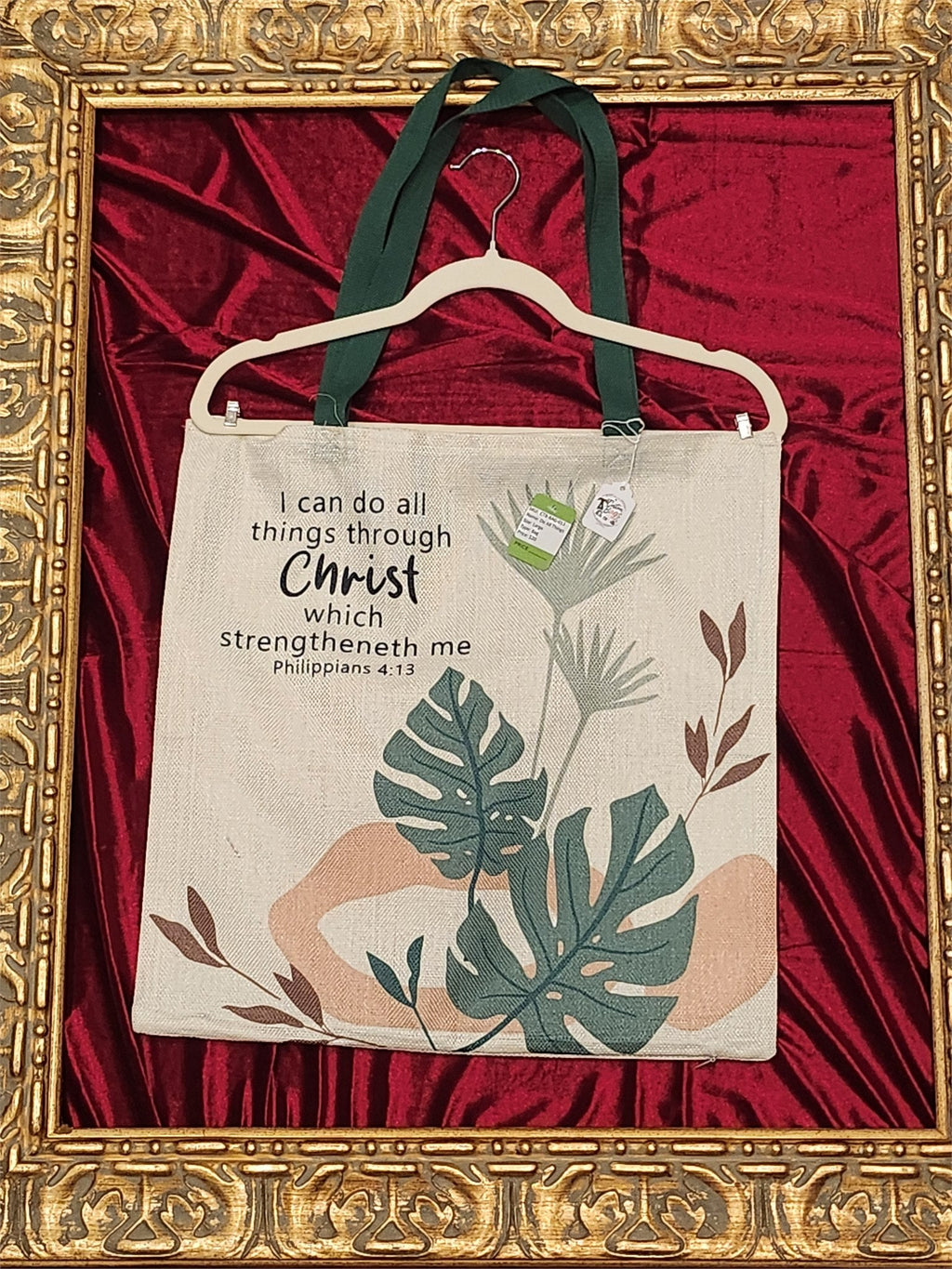 Do All Things Through Christ Large Tote Bag – One-of-a-Kind Everyday Carryall | Custom TBags