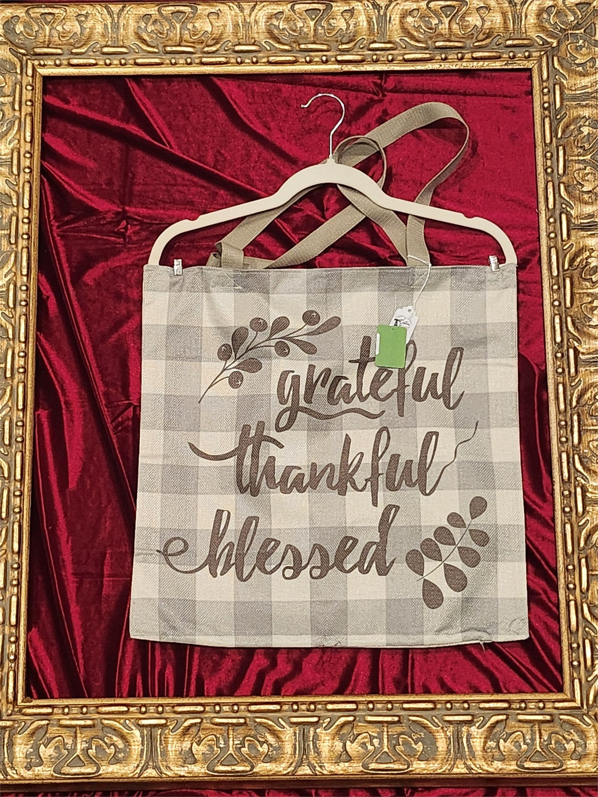 Grateful Thankful Blessed Large Tote Bag