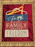 Faith Family Freedom Large Tote Bag