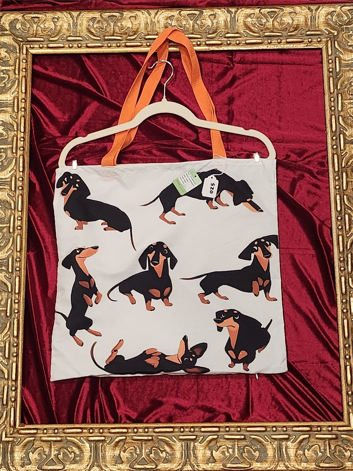 Dachshund Love Large Tote Bag | One-of-a-Kind Custom TBags