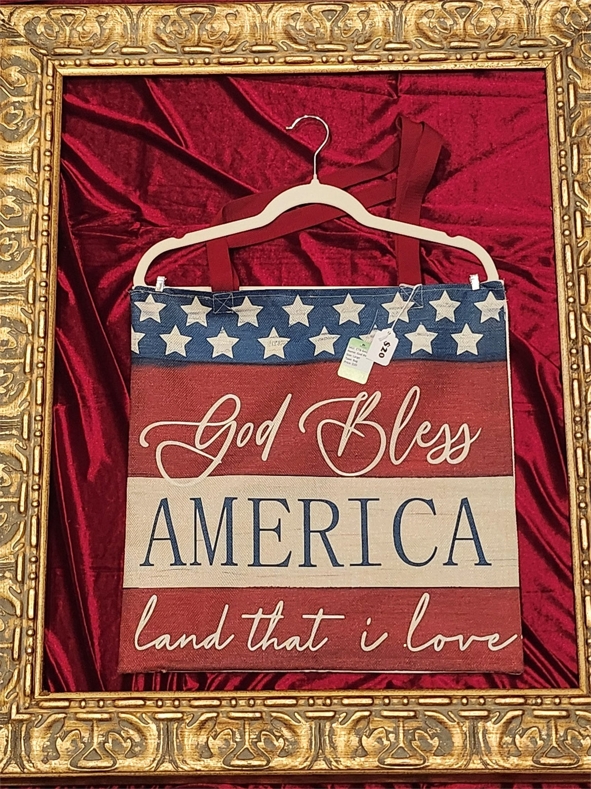 God Bless America Large Tote Bag | One-of-a-Kind Custom TBags