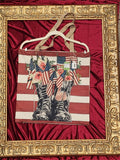 Soldier Boots Patriotic Large Tote Bag | One-of-a-Kind Custom TBags