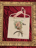 Flowers on a Bike Large Tote Bag | Romantic Cottage-Garden Custom TBags