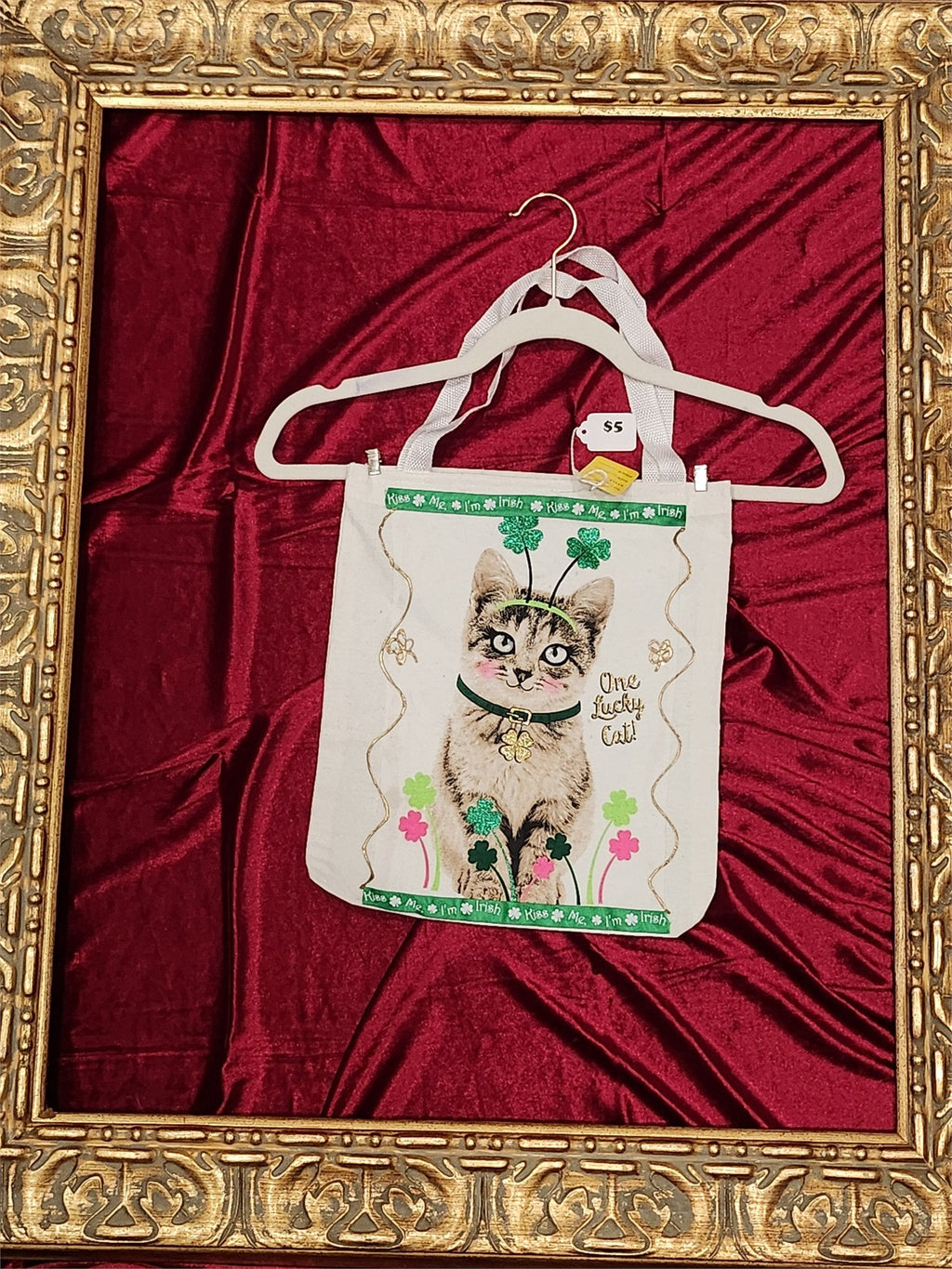 One Lucky Cat Small Tote Bag | One-of-a-Kind Custom TBags