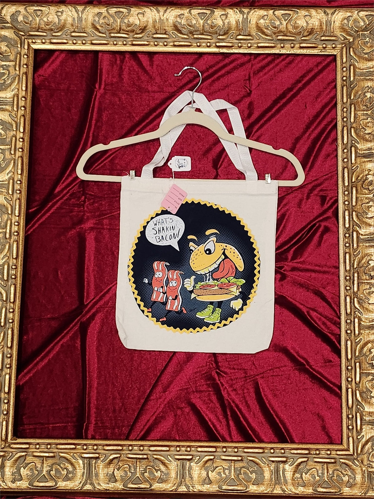 What's Shakin’ Bacon Small Tote Bag | One-of-a-Kind Custom TBags