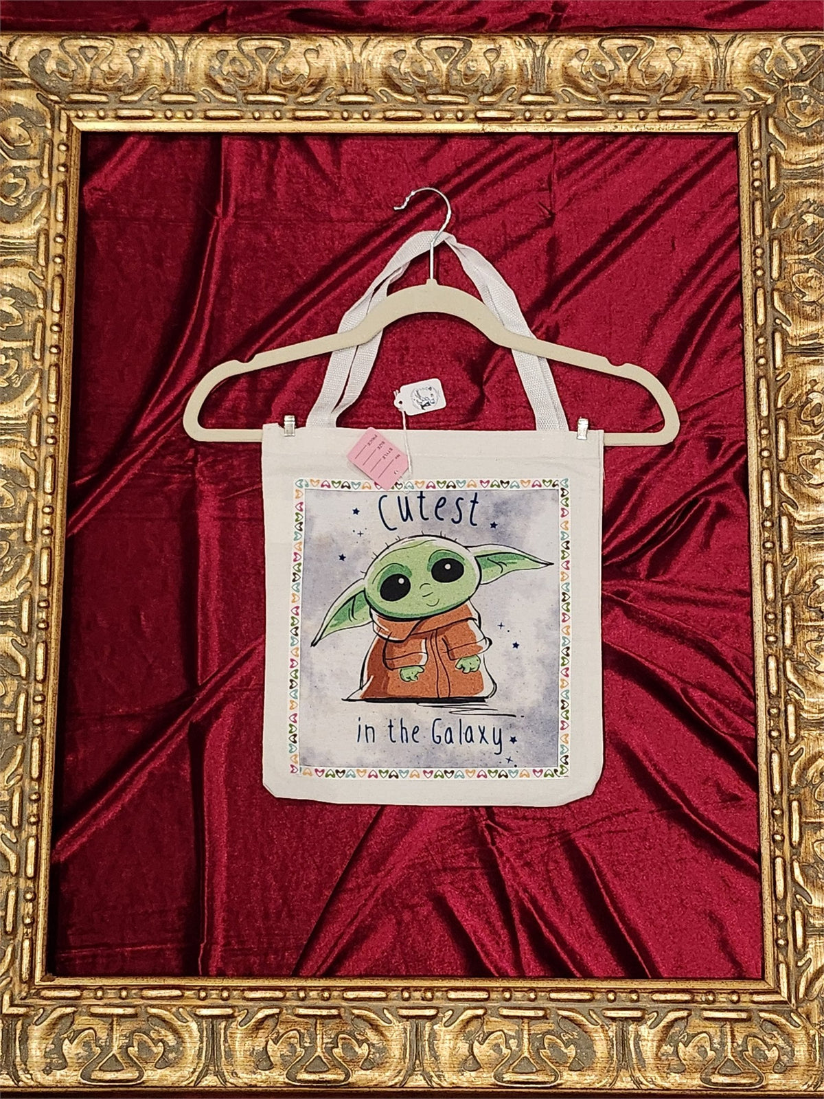 Cutest in the Galaxy Grogu Small Tote Bag | One-of-a-Kind Custom TBags - additional view