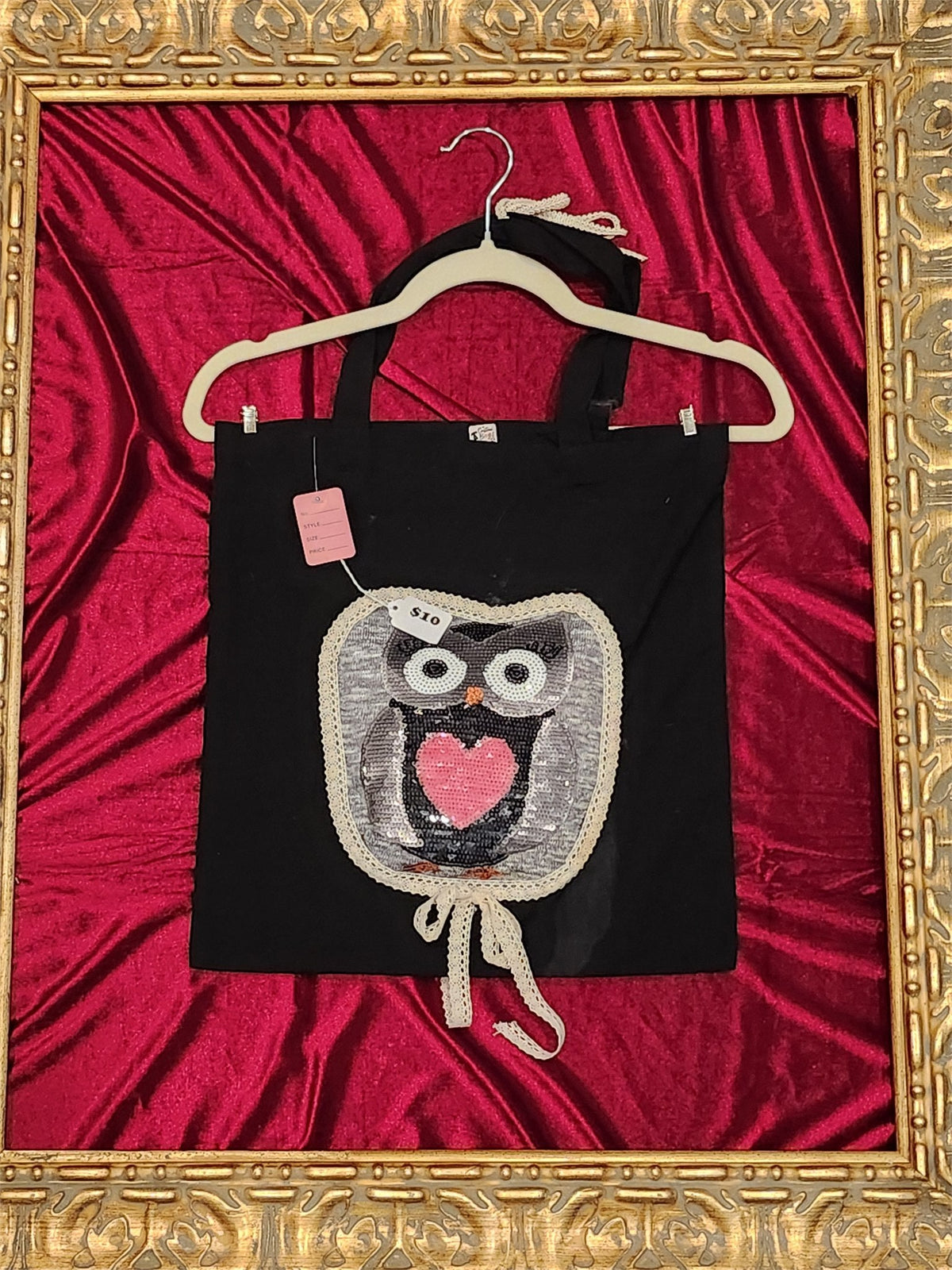 Puffed Owl Medium Tote Bag | One-of-a-Kind Custom TBags