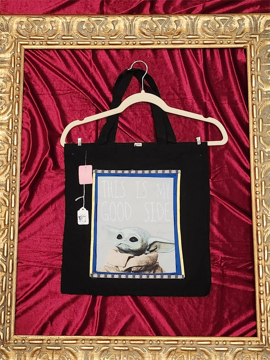 Grogu This Is My Good Side Medium Tote Bag | One-of-a-Kind Custom TBags