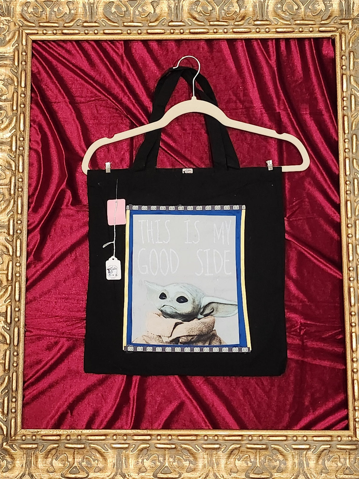 Grogu This Is My Good Side Medium Tote Bag | One-of-a-Kind Custom TBags - additional view