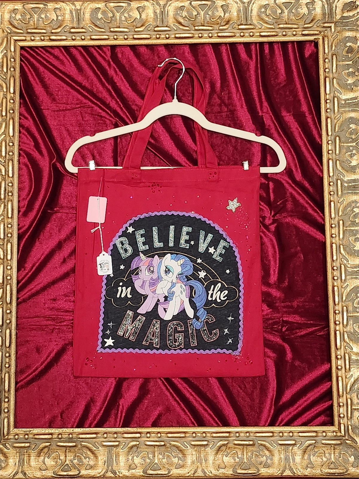 My Little Pony Believe in the Magic Red Medium Tote Bag | One-of-a-Kind Custom TBags