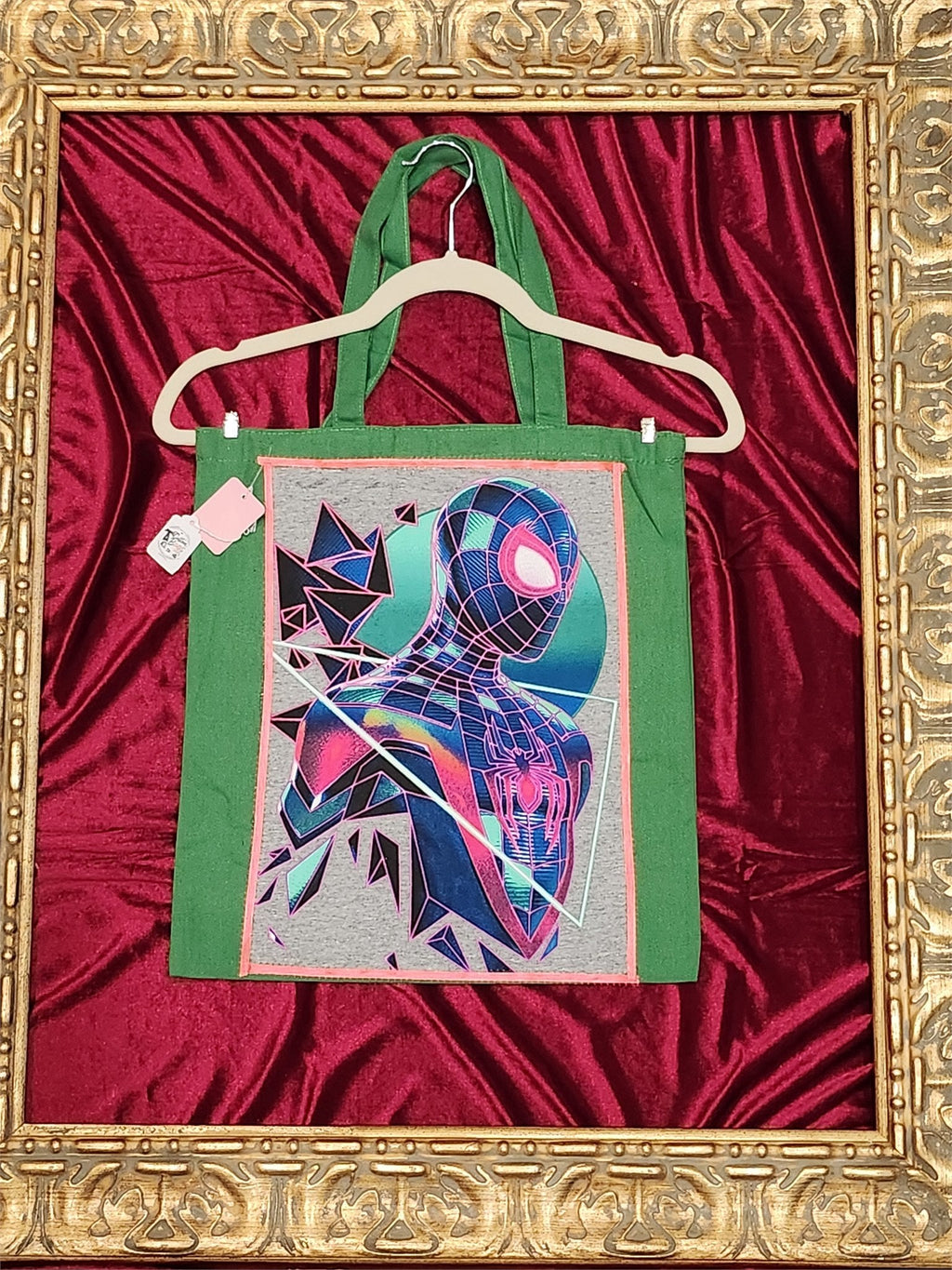 Spider-Man Green Medium Tote Bag | One-of-a-Kind Custom TBags