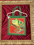 Color-Changing Iguana Green Medium Tote Bag | One-of-a-Kind Custom TBags
