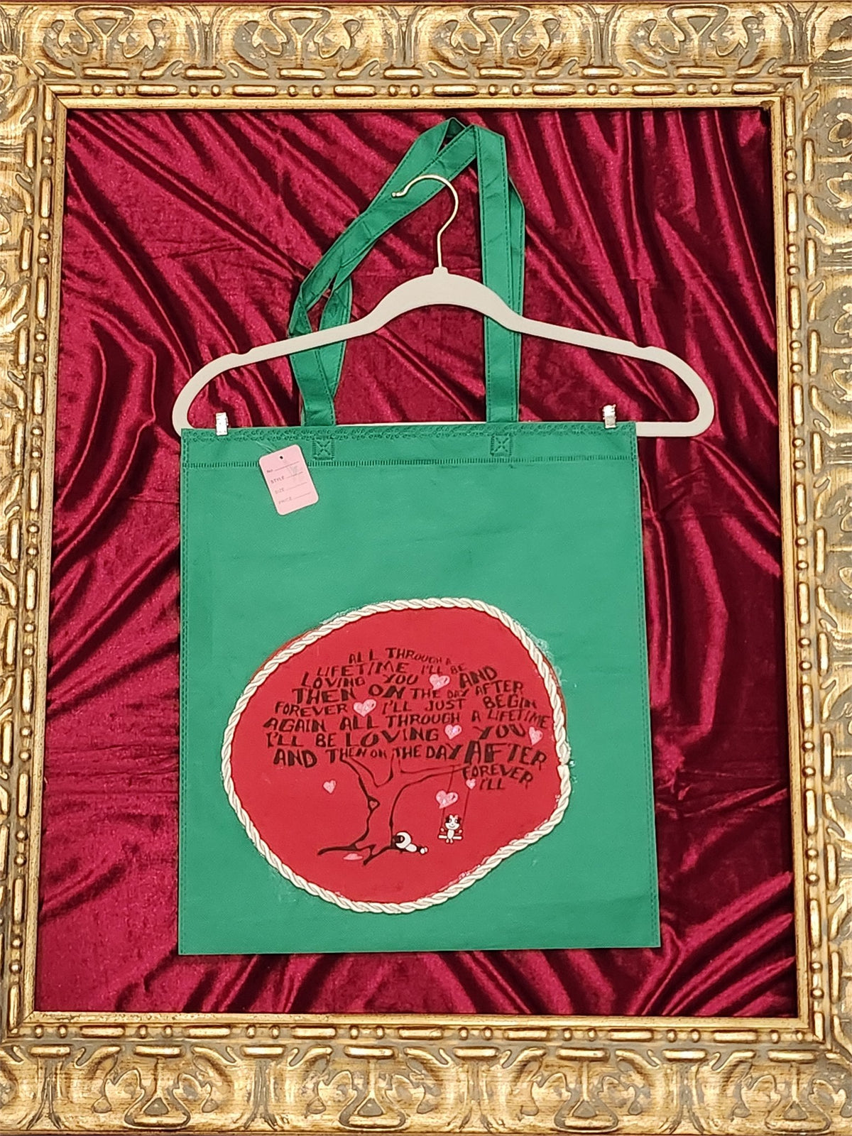 Encouragement Saying Tree Green Medium Tote Bag | One-of-a-Kind Custom TBags