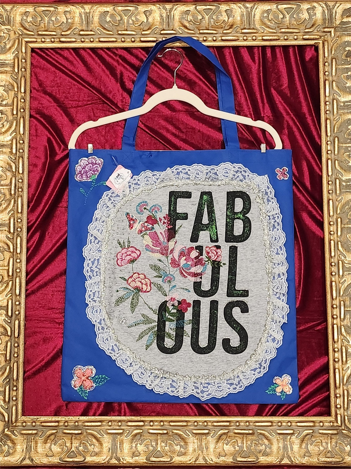 Fabulous Blue Medium Tote Bag | One-of-a-Kind Custom TBags