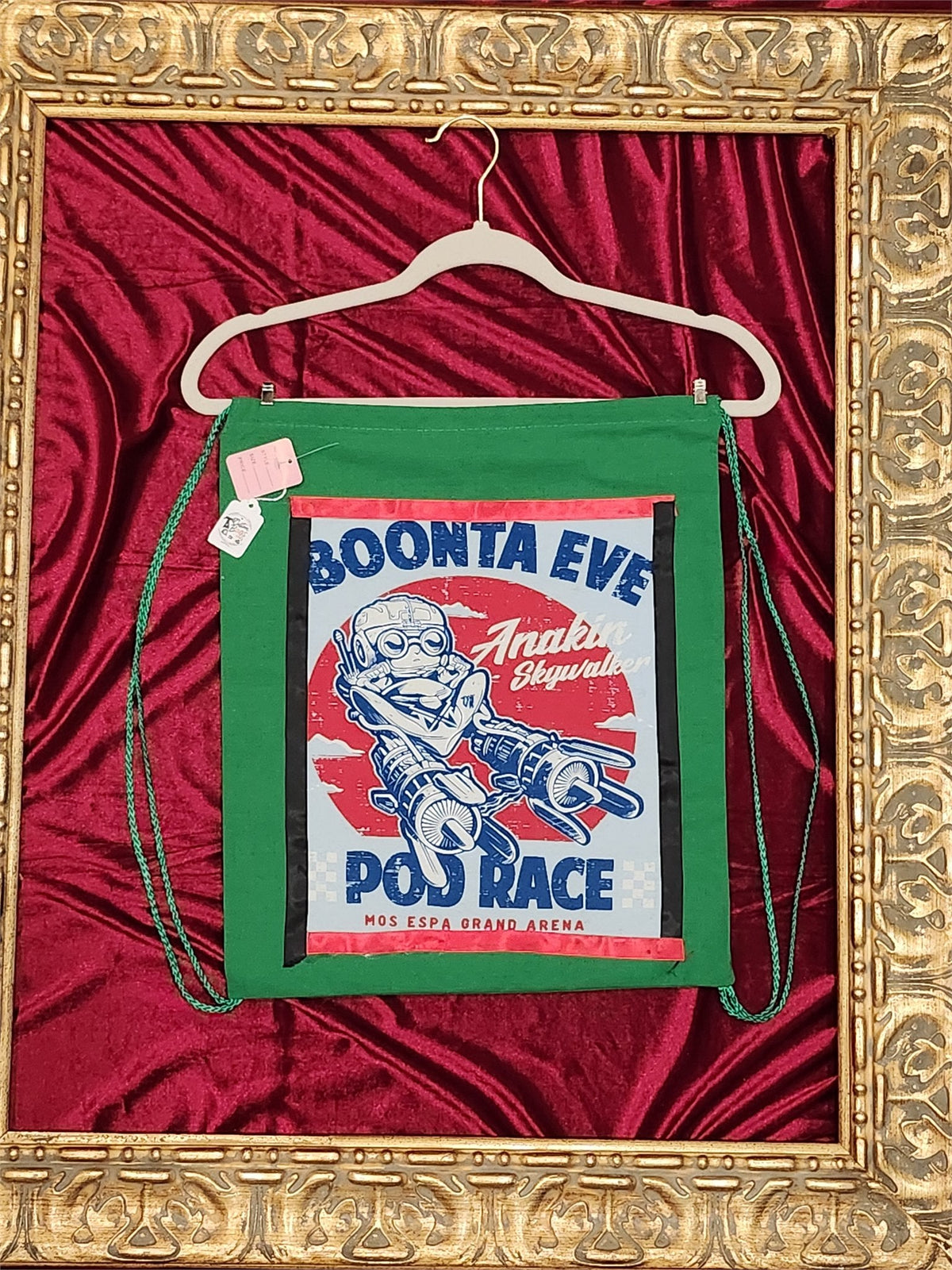 Boonta Eve Anakin Green Drawstring Backpack | One-of-a-Kind Custom TBags