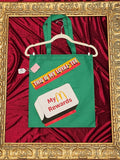 McDonald’s Two-Sided Green Medium Tote Bag | One-of-a-Kind Custom TBags