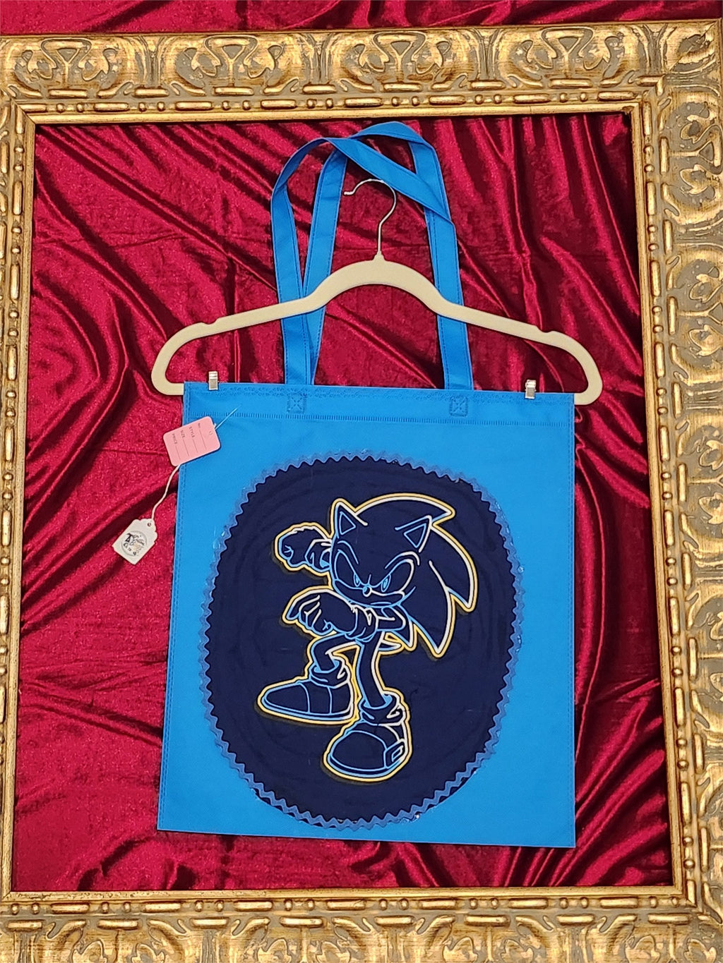 Sonic the Hedgehog Blue Medium Tote Bag | One-of-a-Kind Custom TBags