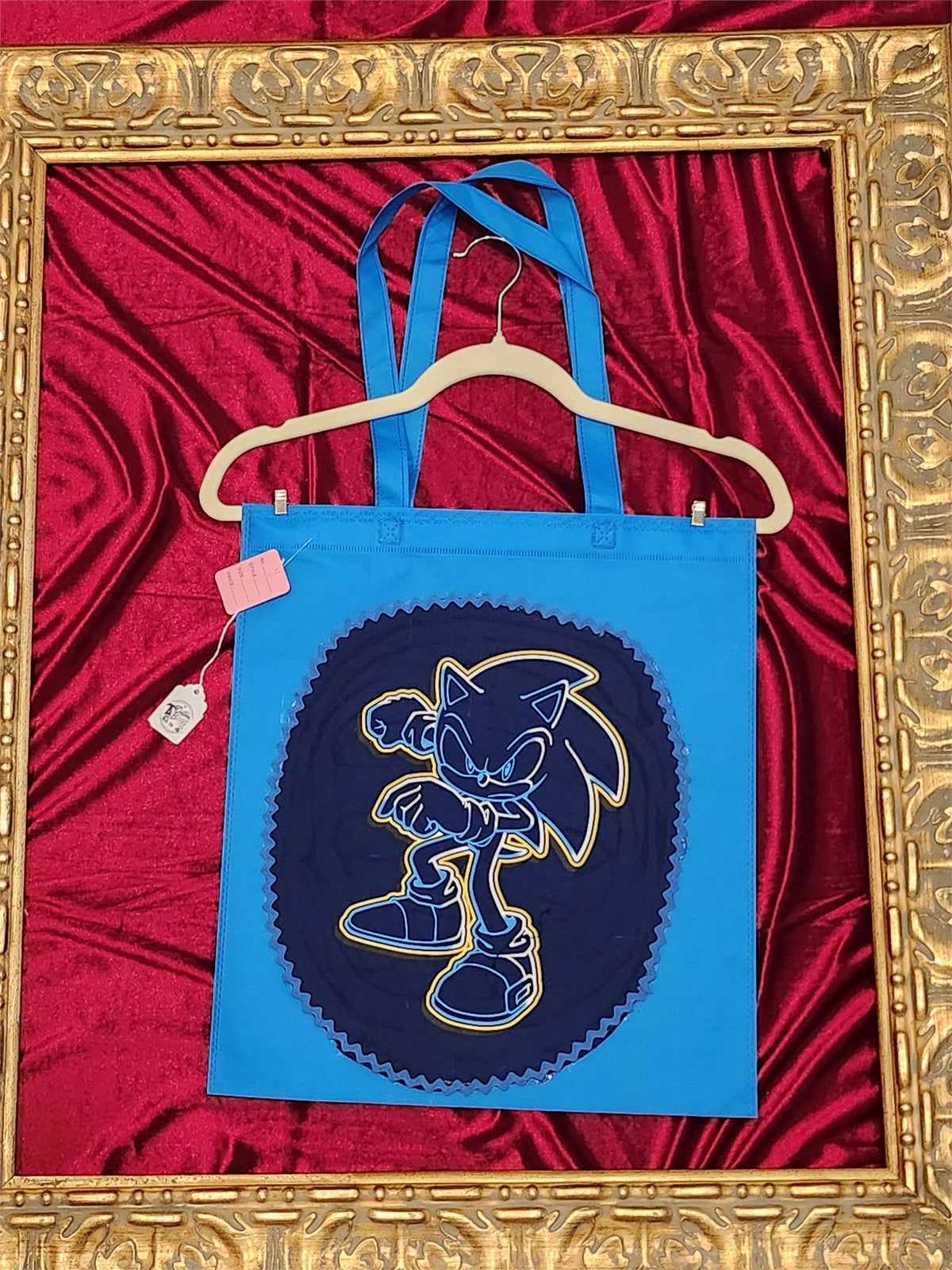 Sonic the Hedgehog Blue Medium Tote Bag | One-of-a-Kind Custom TBags