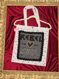 Rebel Girl White Medium Tote Bag | One-of-a-Kind Custom TBags