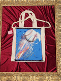 Baseball Cream Medium Tote Bag | One-of-a-Kind Custom TBags