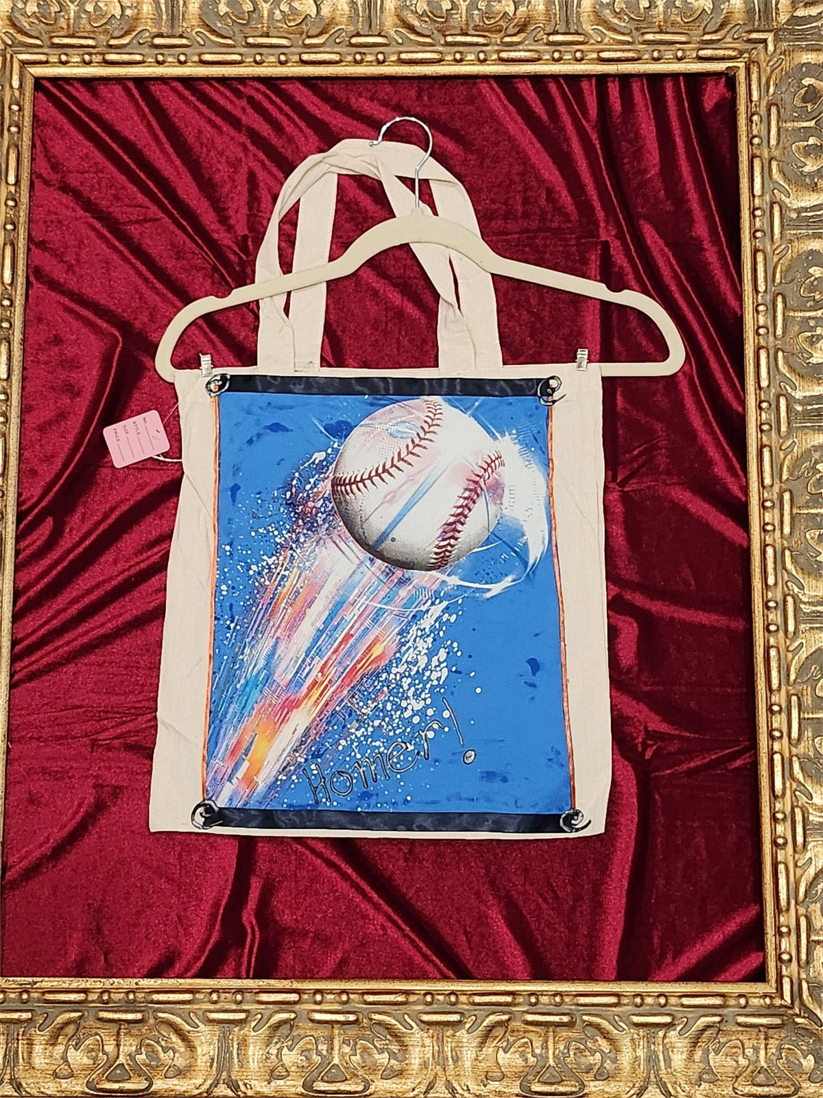 Baseball Cream Medium Tote Bag | One-of-a-Kind Custom TBags