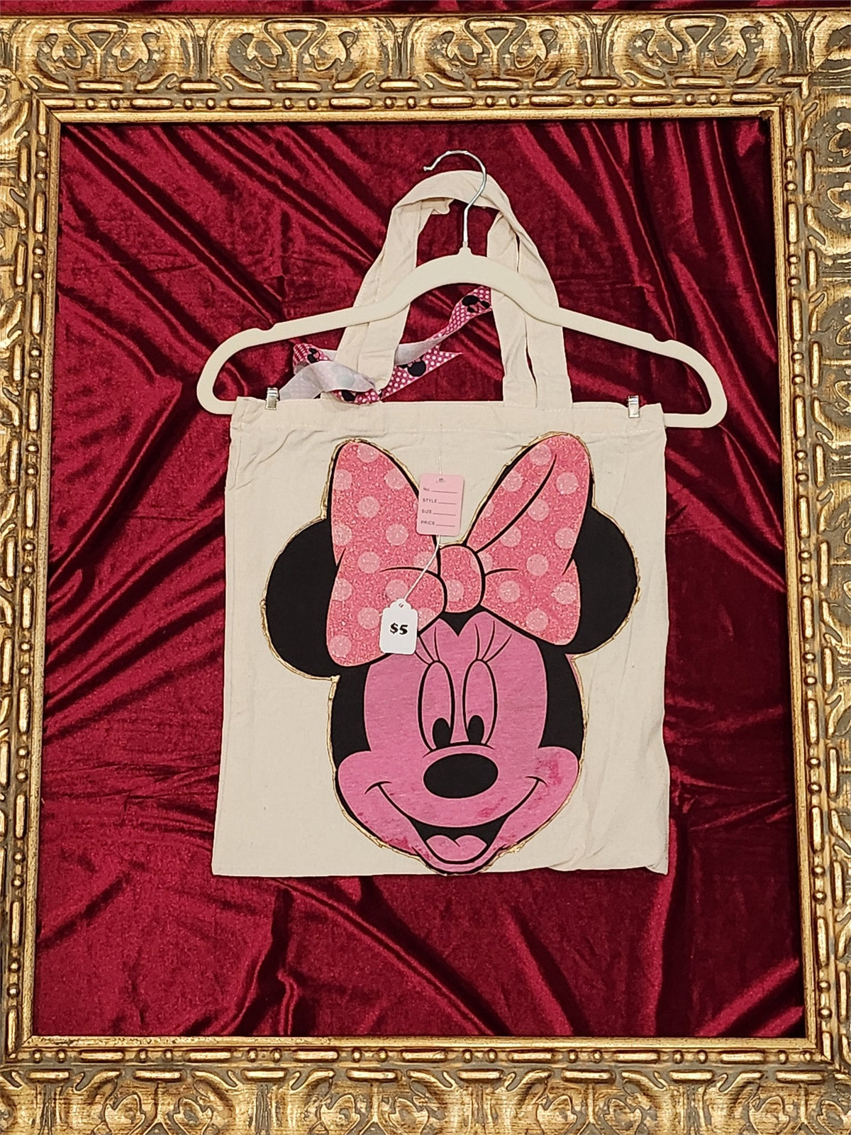 Minnie Face Cream Medium Tote Bag | One-of-a-Kind Custom TBags