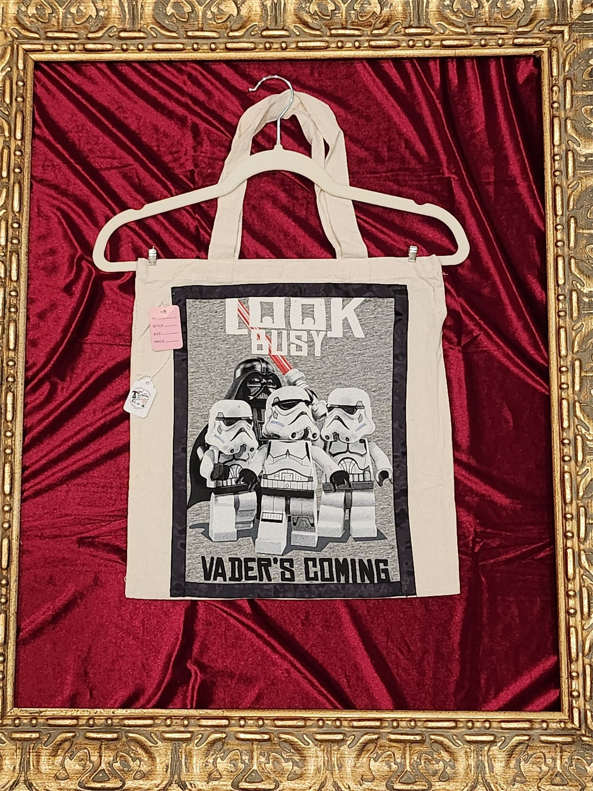 Star Wars Vader's Coming Cream Medium Tote Bag | One-of-a-Kind Custom TBags