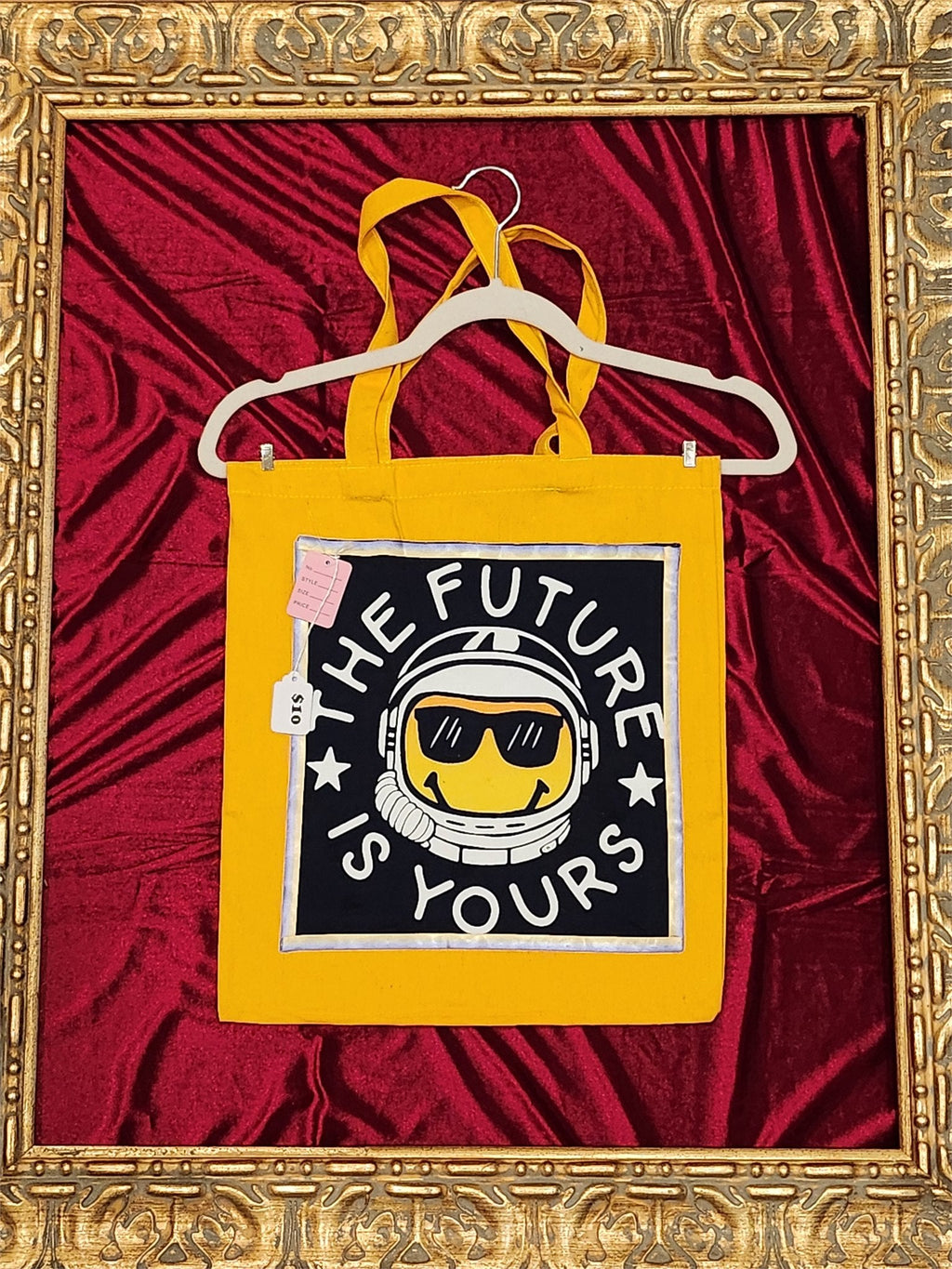 Future Is Yours Gold Medium Tote Bag | One-of-a-Kind Custom TBags