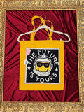 Future Is Yours Gold Medium Tote Bag | One-of-a-Kind Custom TBags