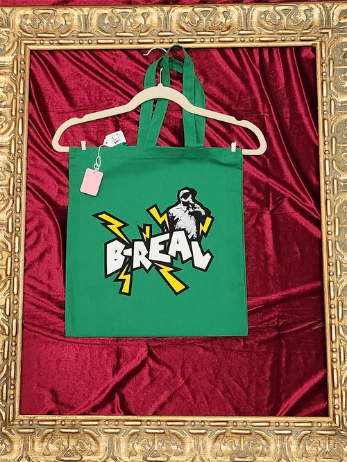 B Real Green Medium Tote Bag | One-of-a-Kind Custom TBags
